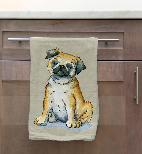 Pug Tea Towel